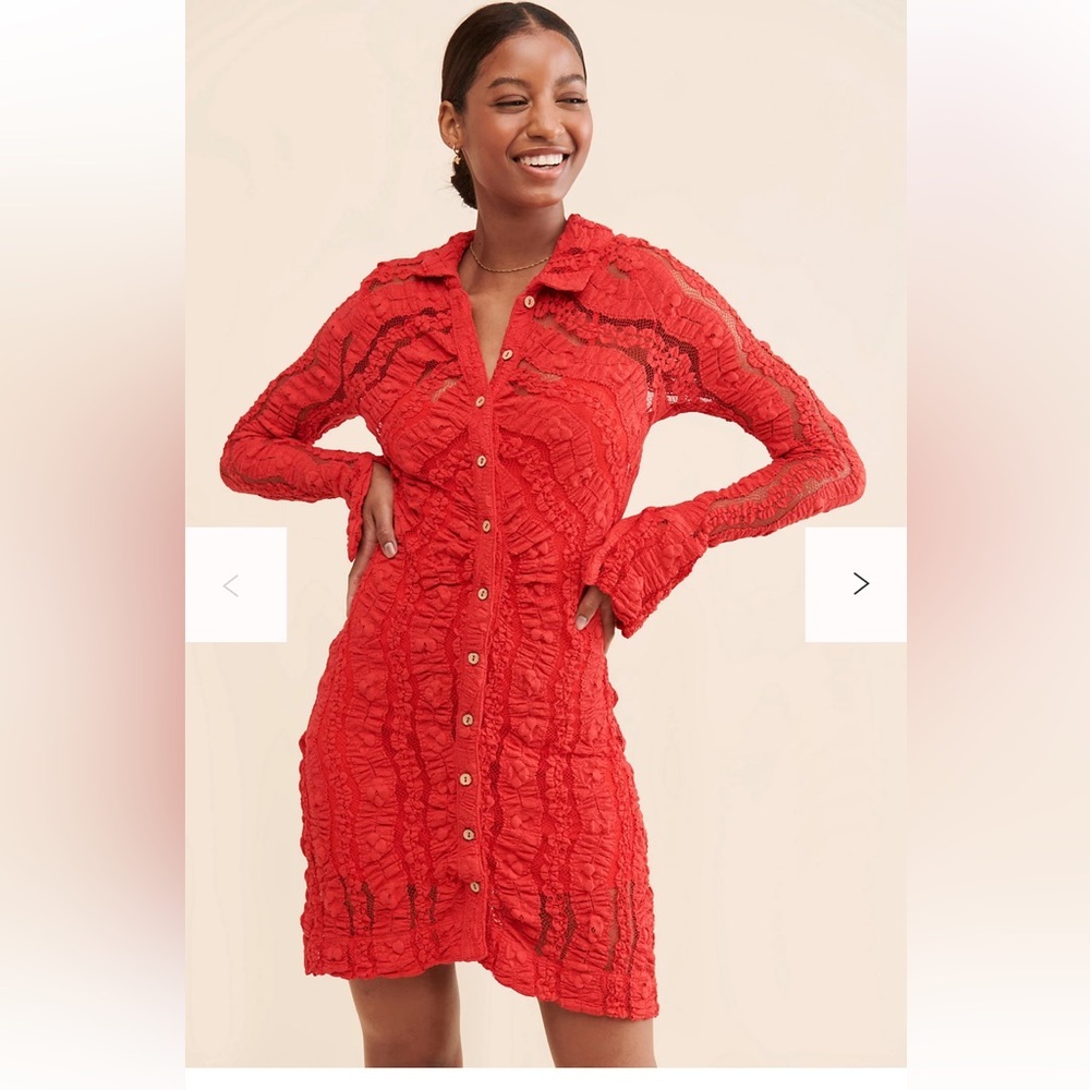 Free People Shayla Lace Mini Dress #0007
